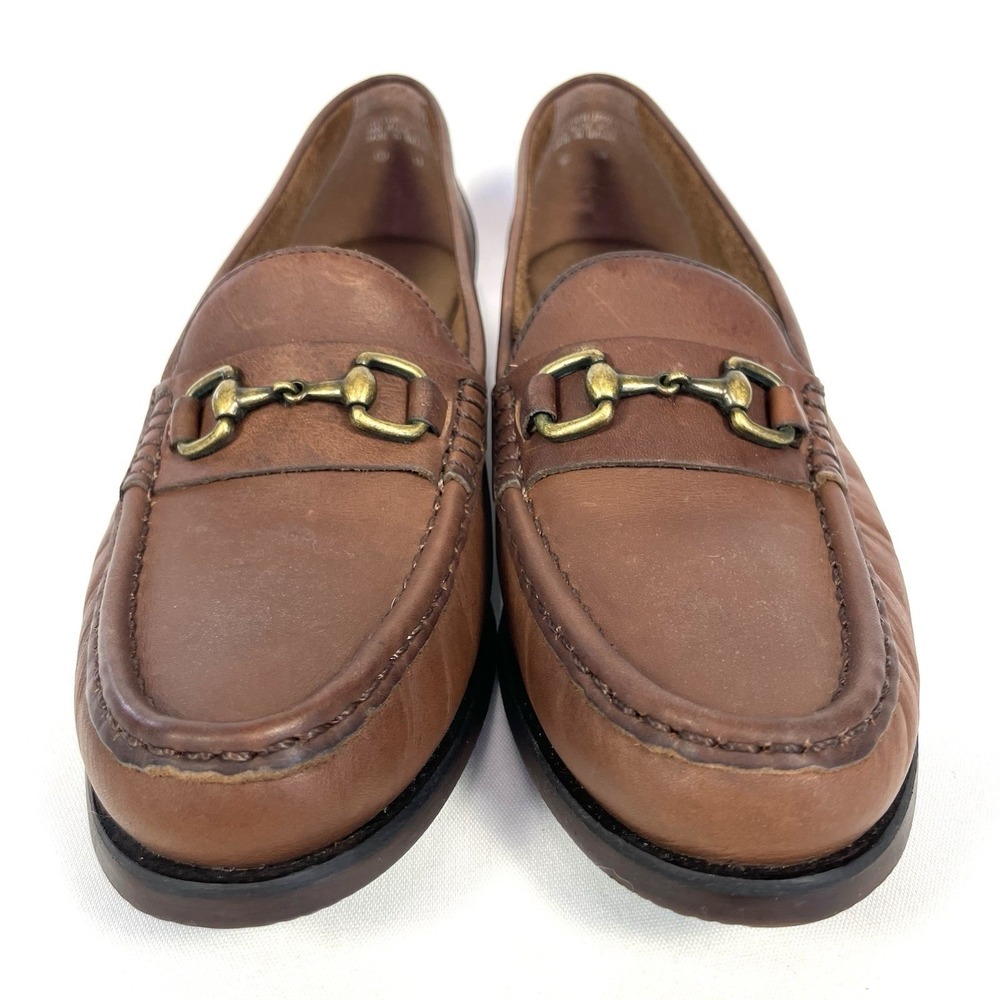 Vintage Selby Brown Leather Horsebit Loafers Womens 10N Narrow Slip On Classic - Picture 4 of 10